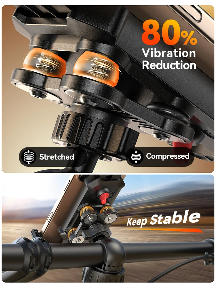 Anti-Shake Bike Phone Holder for 4.7-7" Phones