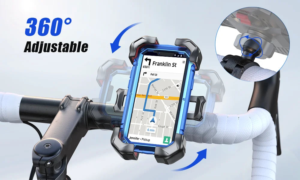 Universal Bike Phone Holder for 4.7-7 inch Mobile Phone 360°View