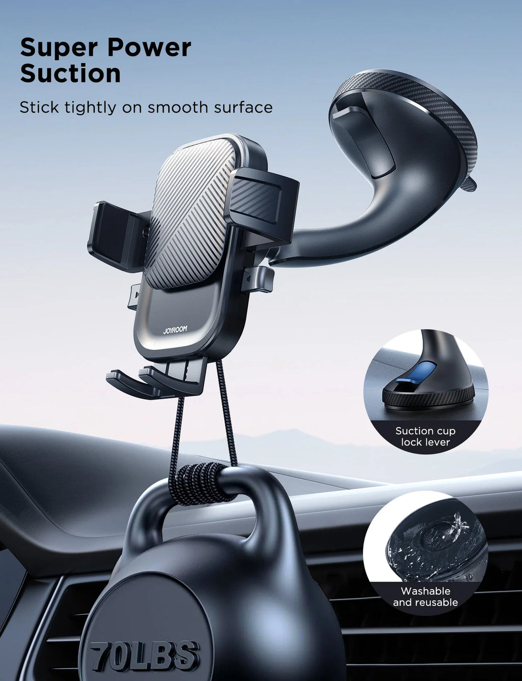 Phone Holder Mount for Car Strong Suction