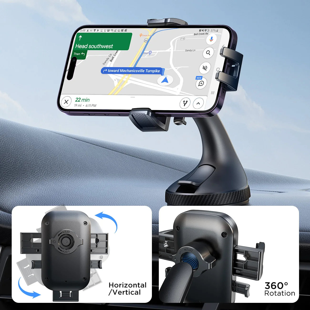 Phone Holder Mount for Car Strong Suction