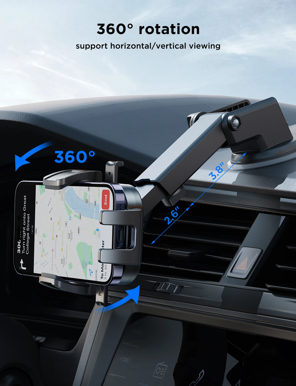 Phone Holder Mount for Car Strong Suction