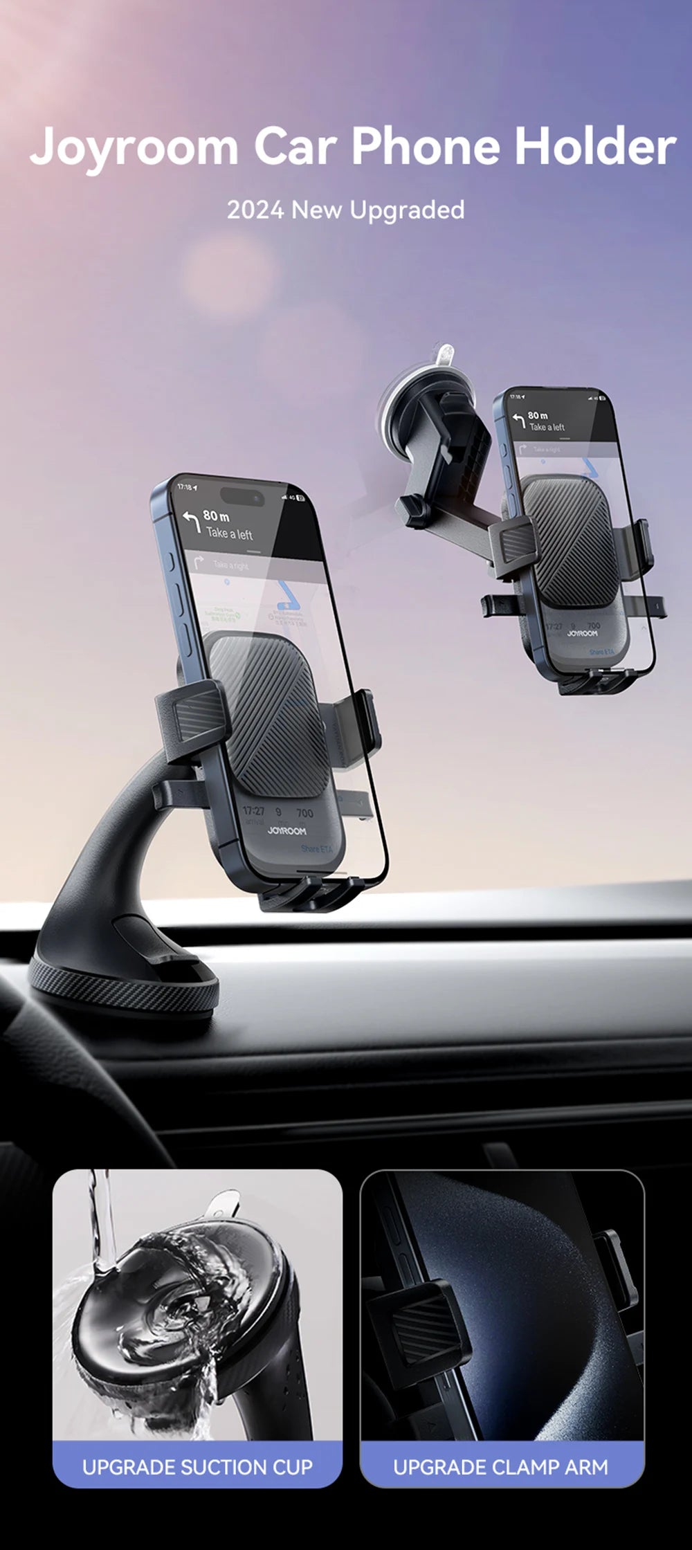 Phone Holder Mount for Car Strong Suction