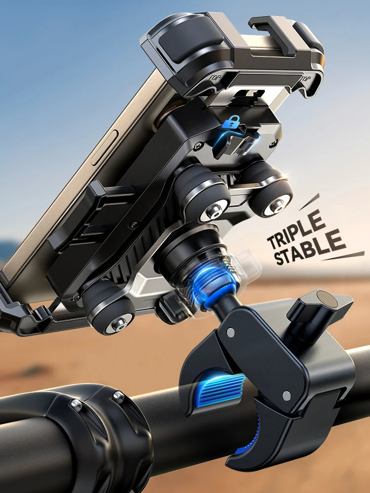 Motorcycle Phone Mount Anti Vibration for 4.7-7” Phone