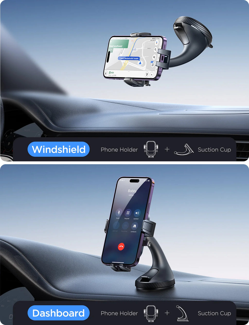Phone Holder Mount for Car Hands-Free