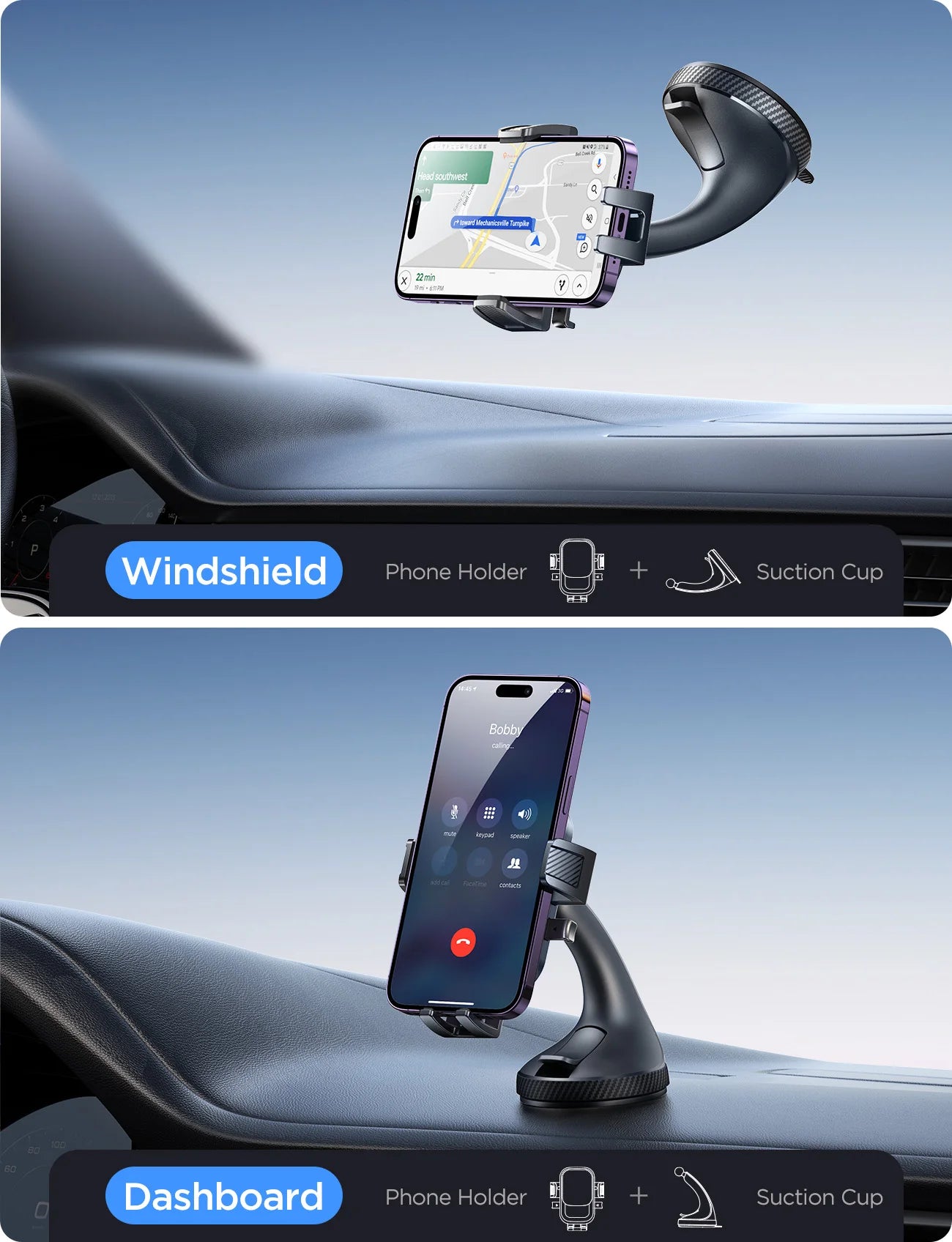 Phone Holder Mount for Car Strong Suction